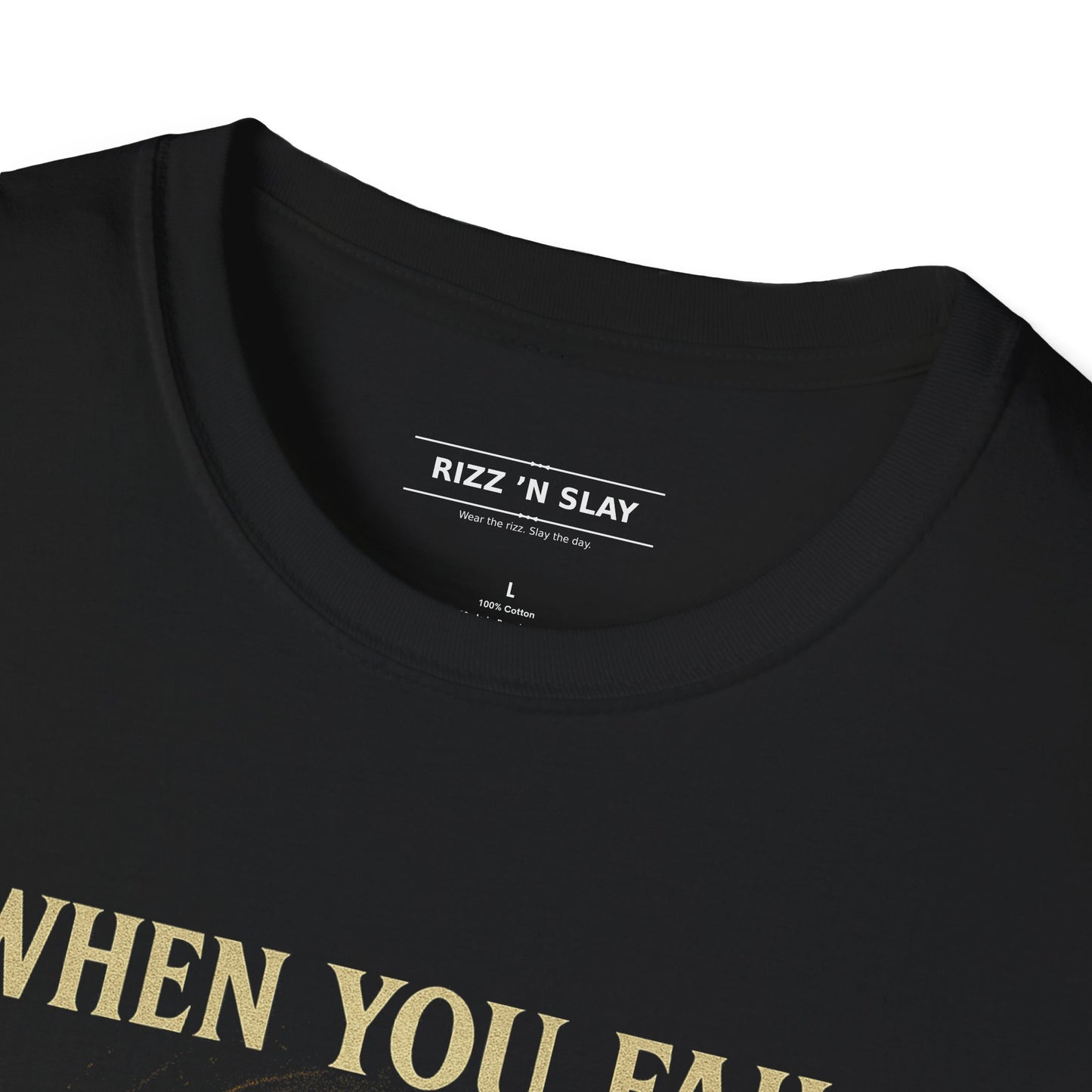 When You fail, God Lifts You Up - Christian Tee - Unisex Cotton Crew