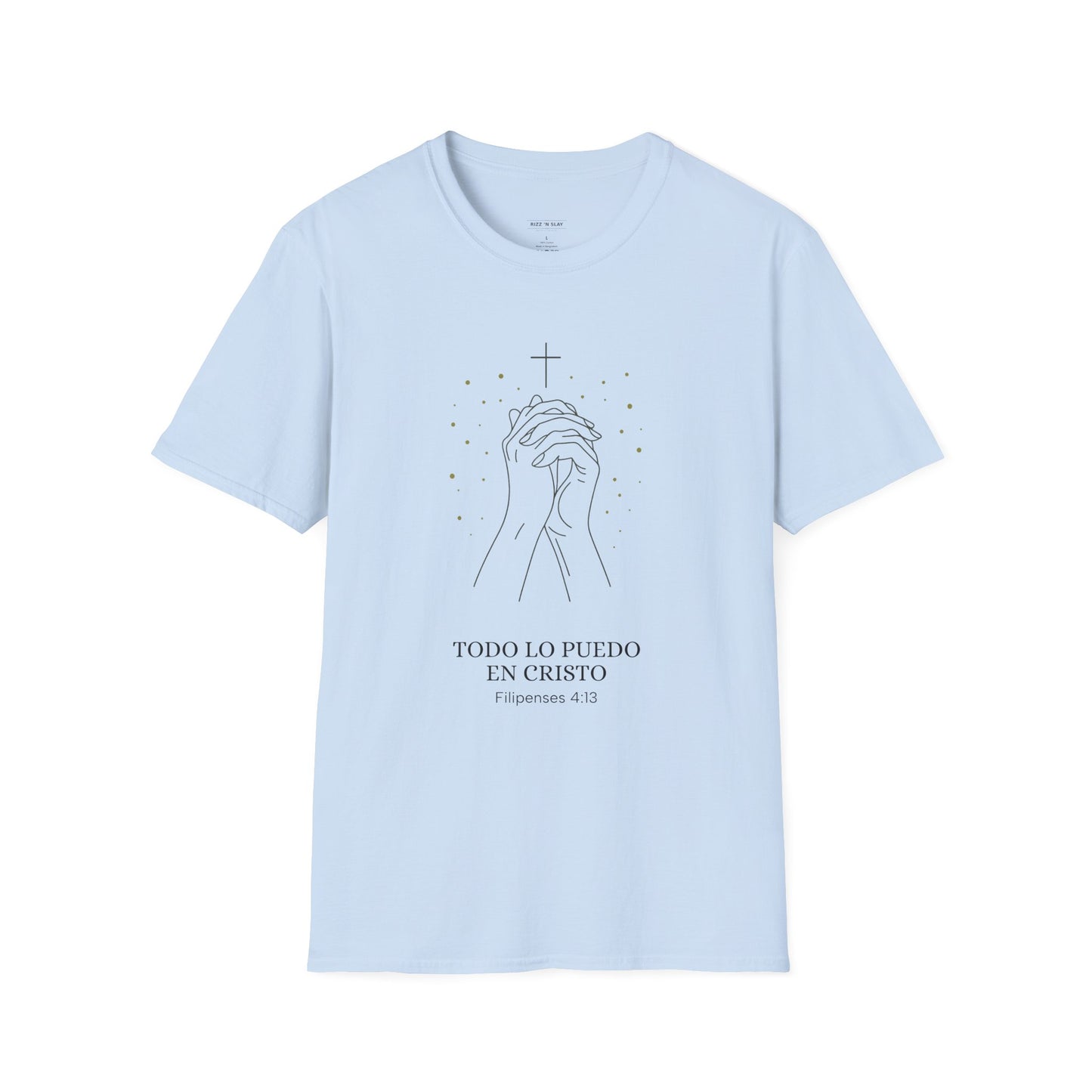 Todo lo Puedo en Cristo | Camiseta Cristiana Filipenses 4:13, Playera de Fe, Camiseta Religiosa Bíblica, Inspiración Espiritual, Regalo Cristiano Unisex