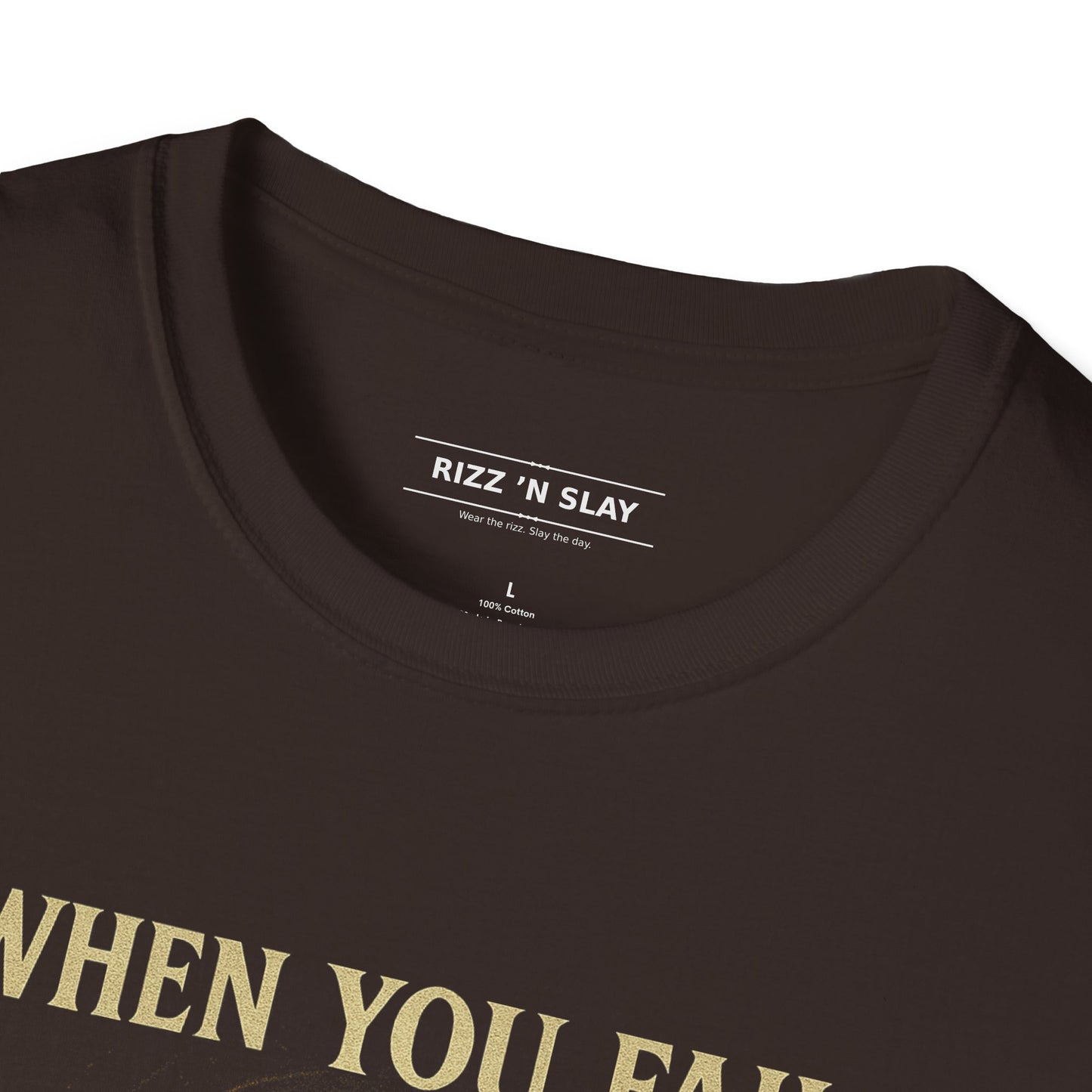 When You fail, God Lifts You Up - Christian Tee - Unisex Cotton Crew