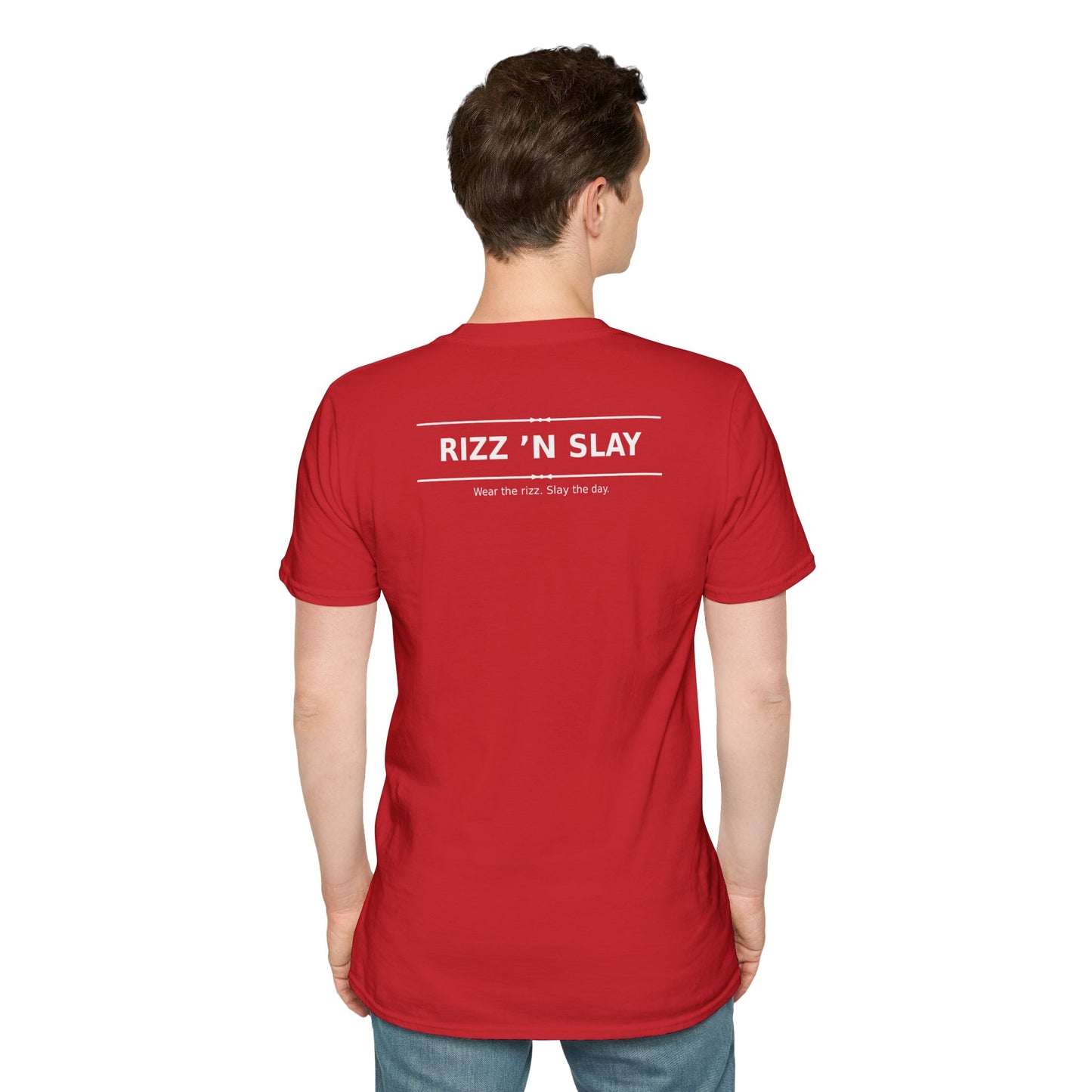 Rizz N Slay Logo Tee - Unisex Cotton Crew Tee with 'Wear the Rizz Slay the Day' Slogan