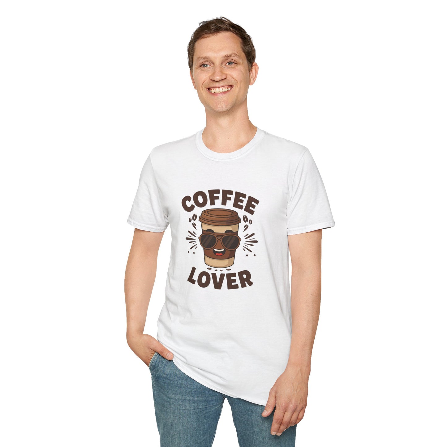 Coffee Lover T-Shirt - Unisex Softstyle Tee, Gift for Coffee Enthusiasts, Trendy Apparel, Casual Wear, Perfect for Birthdays, Celebrations