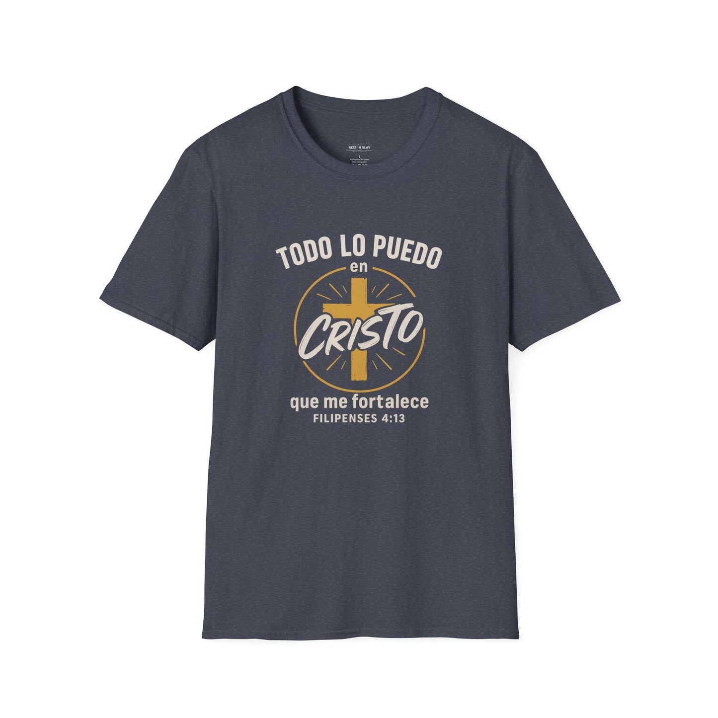 Todo lo Puedo en Cristo | Camiseta Cristiana Filipenses 4:13, Playera de Fe, Inspiración Bíblica, Regalo Cristiano Unisex