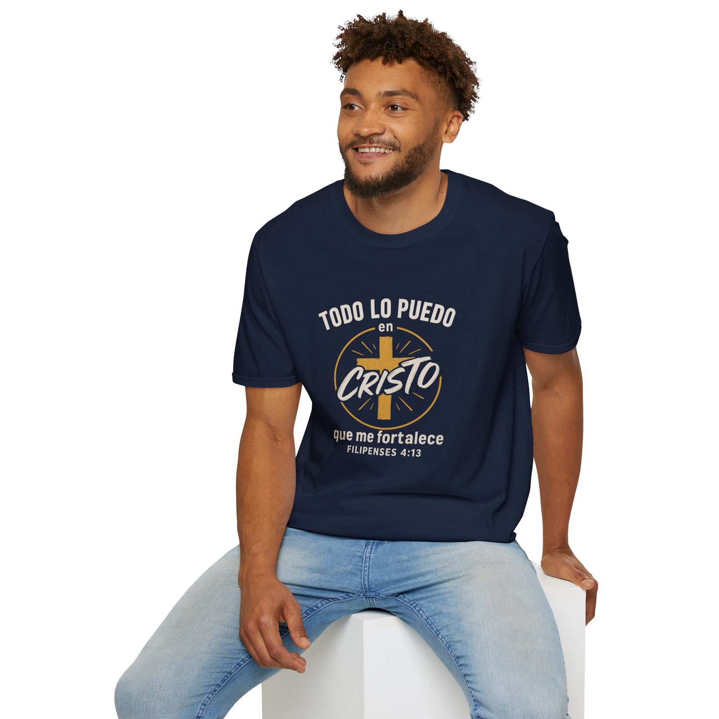 Todo lo Puedo en Cristo | Camiseta Cristiana Filipenses 4:13, Playera de Fe, Inspiración Bíblica, Regalo Cristiano Unisex