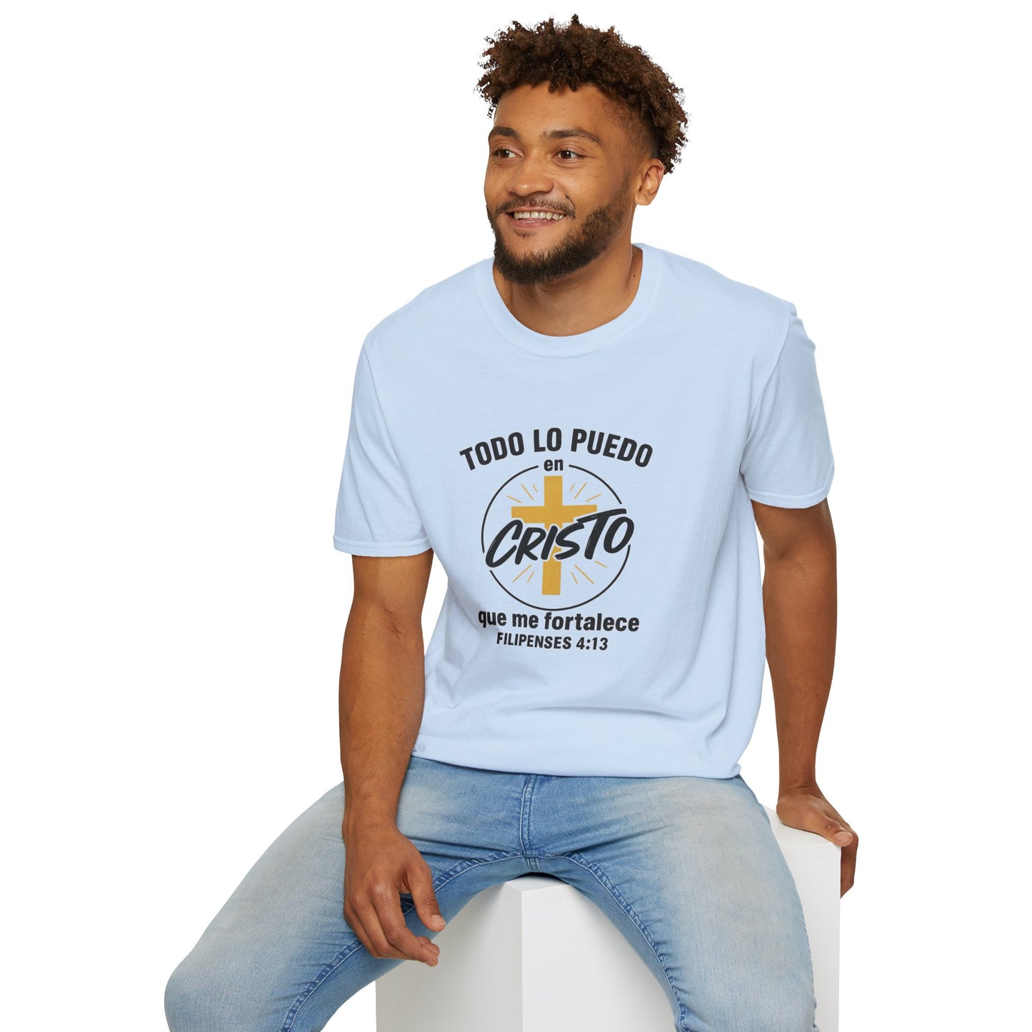 Todo lo Puedo en Cristo | Camiseta Cristiana Filipenses 4:13, Playera de Fe, Inspiración Bíblica, Regalo Cristiano Unisex