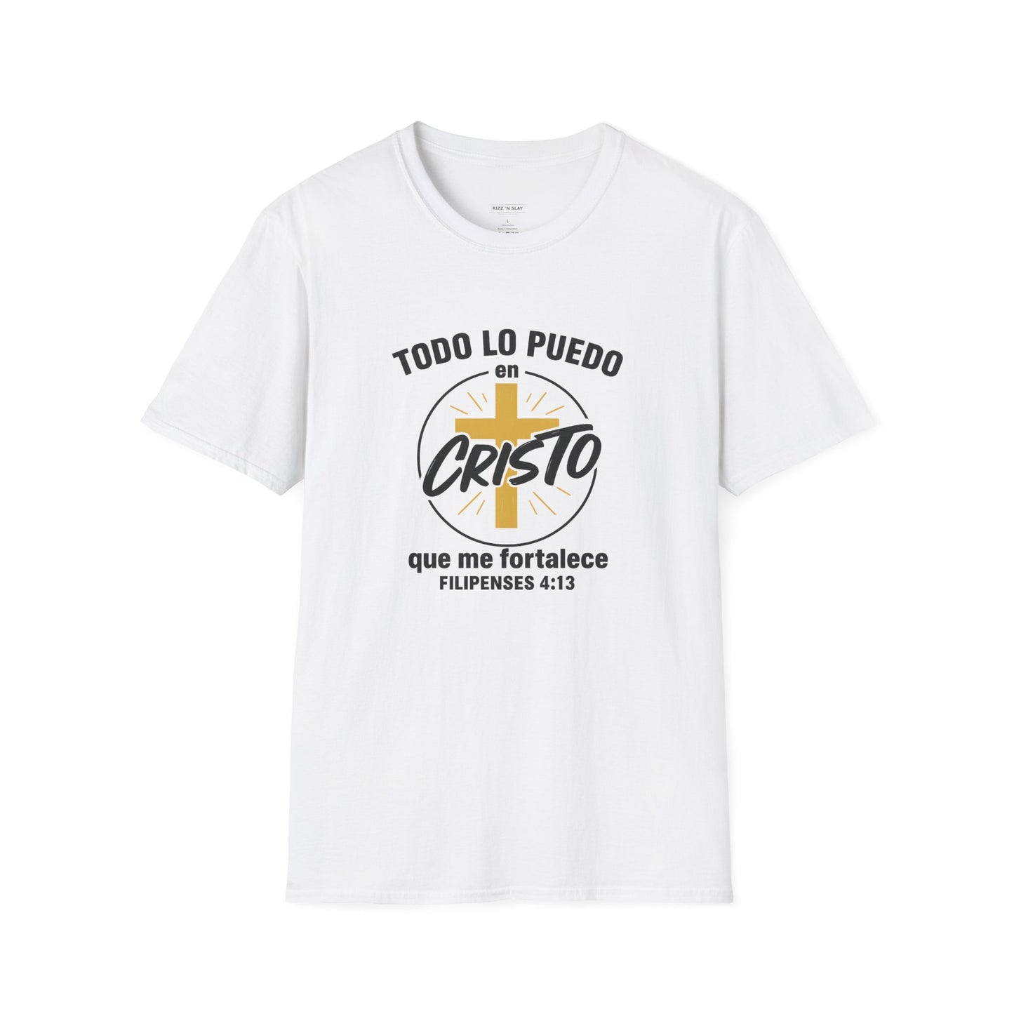 Todo lo Puedo en Cristo | Camiseta Cristiana Filipenses 4:13, Playera de Fe, Inspiración Bíblica, Regalo Cristiano Unisex