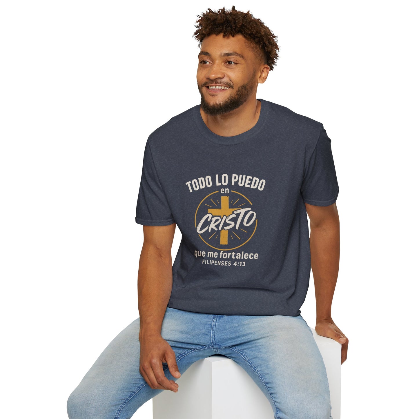 Todo lo Puedo en Cristo | Camiseta Cristiana Filipenses 4:13, Playera de Fe, Inspiración Bíblica, Regalo Cristiano Unisex