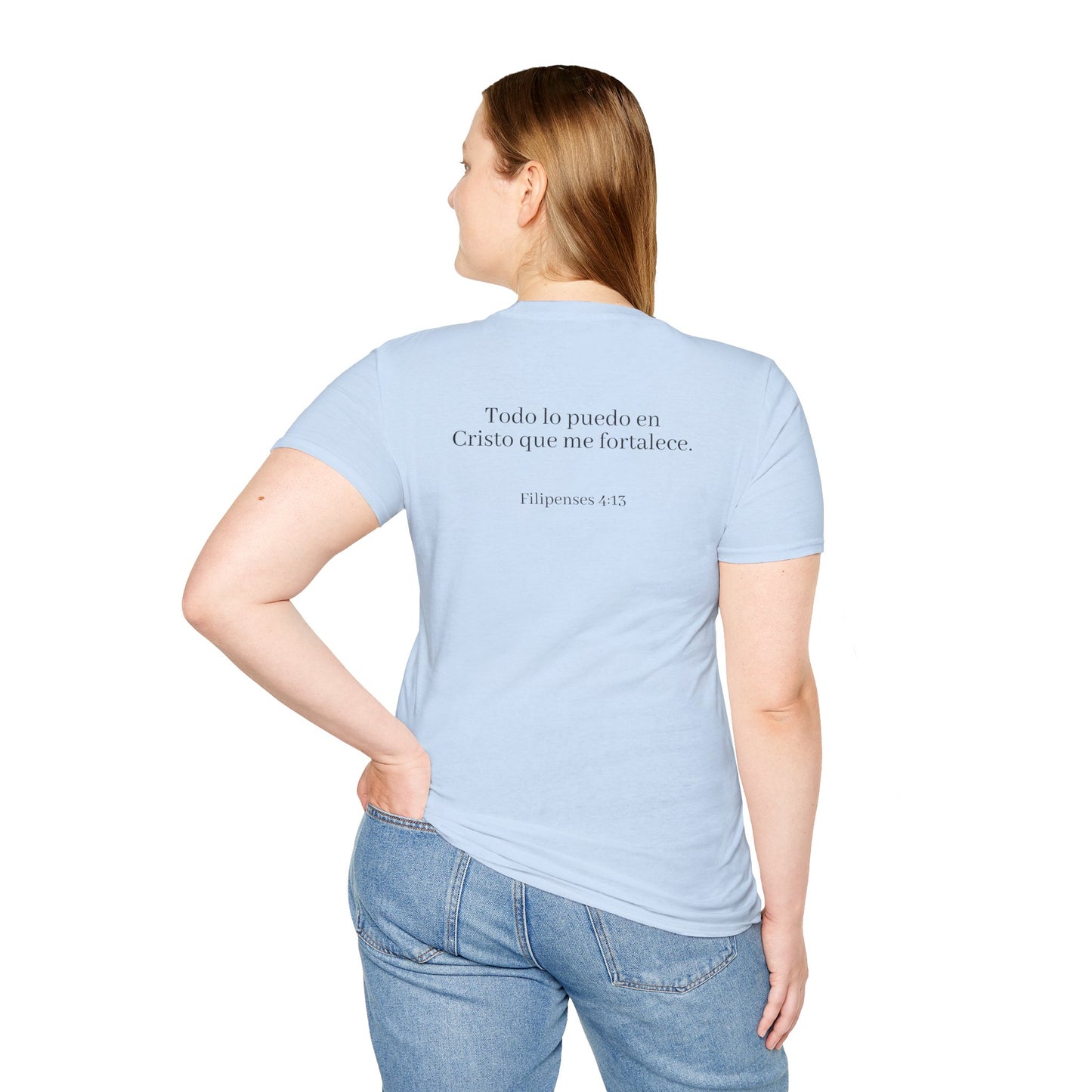 Todo lo Puedo en Cristo | Camiseta Cristiana Filipenses 4:13, Playera de Fe, Camiseta Religiosa Bíblica, Inspiración Espiritual, Regalo Cristiano Unisex