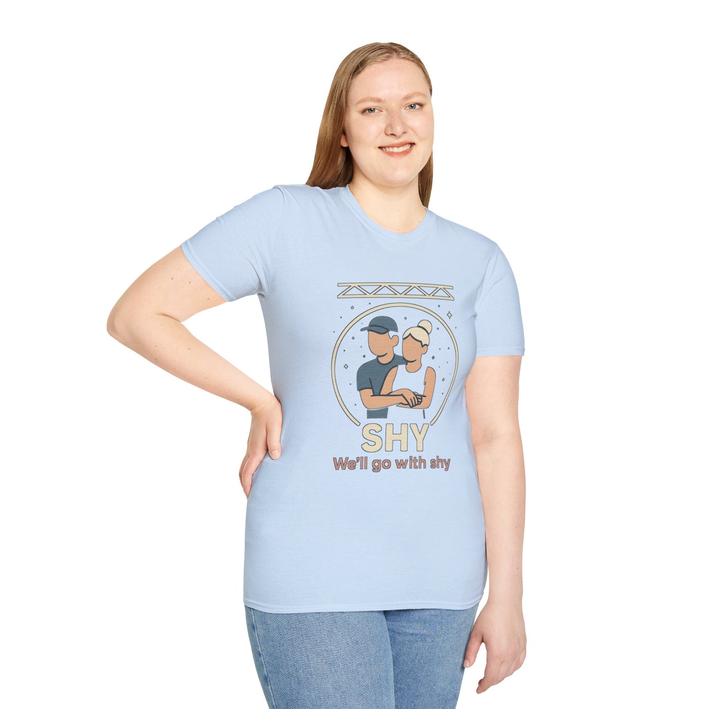 Shy — Crowd Cam Cuddle Tee | Dark, Unisex Oversized Boxy Tee