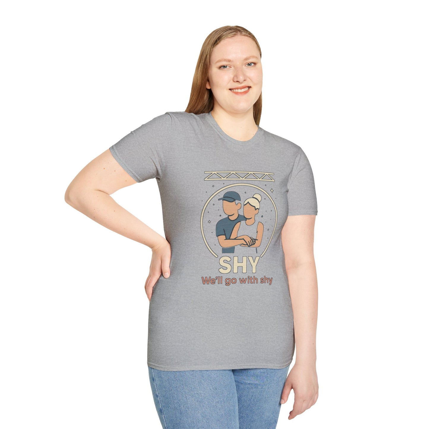 Shy — Crowd Cam Cuddle Tee | Dark, Unisex Oversized Boxy Tee