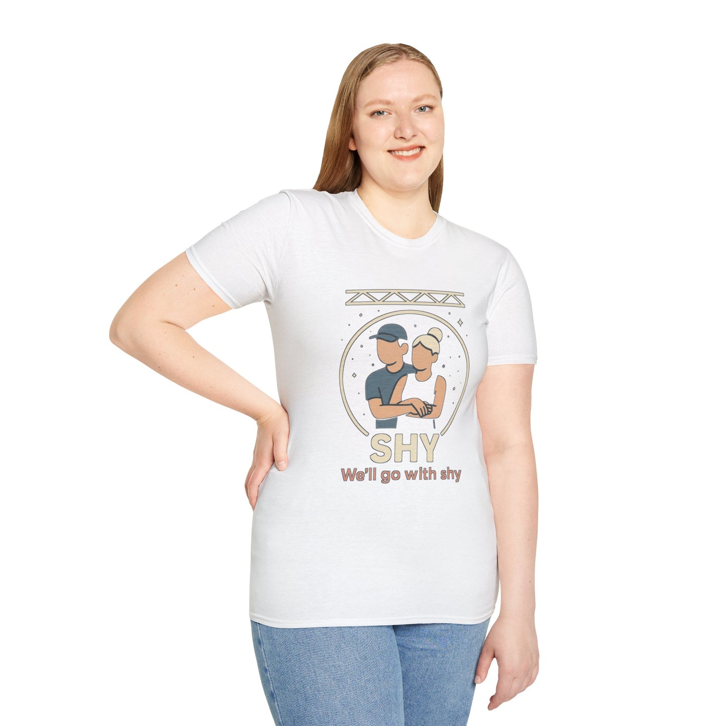 Shy — Crowd Cam Cuddle Tee | Dark, Unisex Oversized Boxy Tee