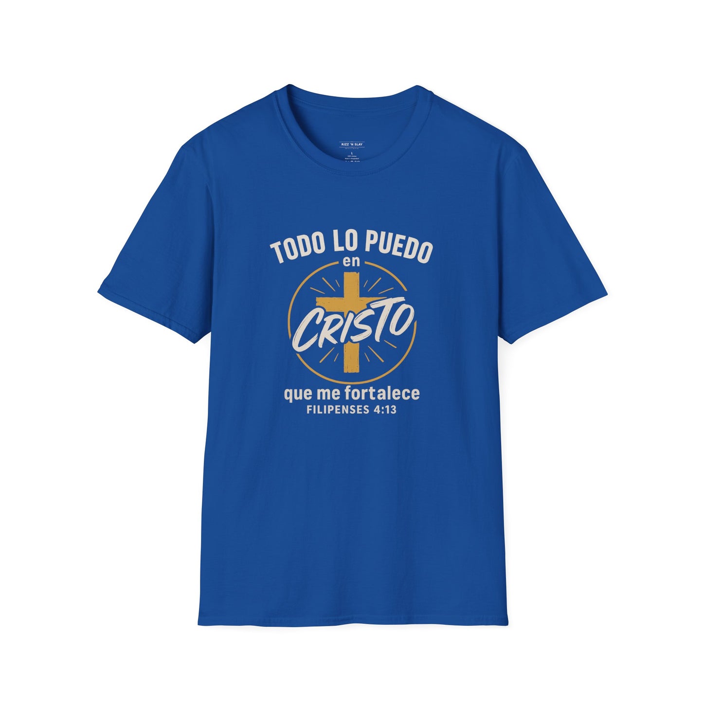Todo lo Puedo en Cristo | Camiseta Cristiana Filipenses 4:13, Playera de Fe, Inspiración Bíblica, Regalo Cristiano Unisex