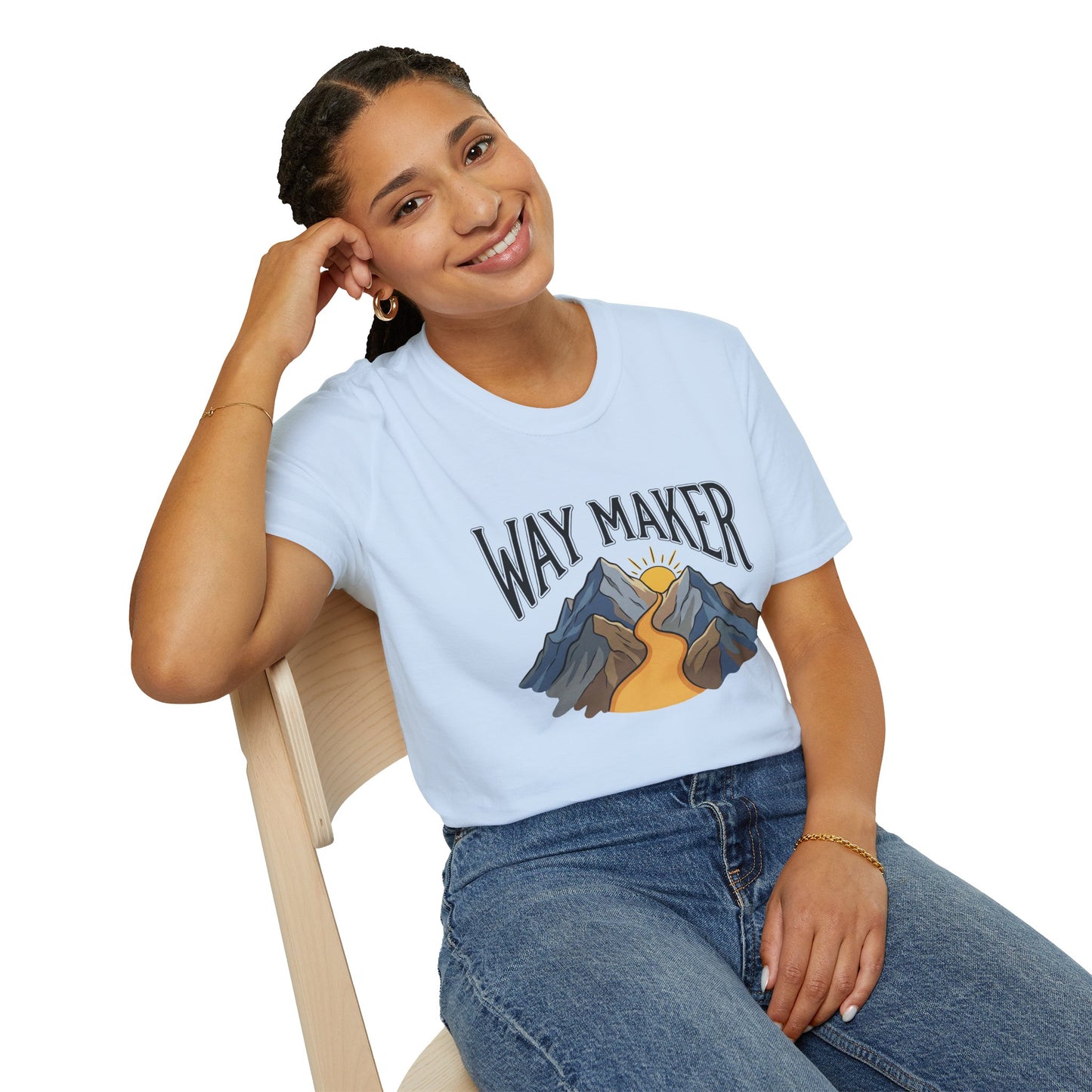 Way Maker Mountain T-Shirt — Inspirational Faith Graphic Tee