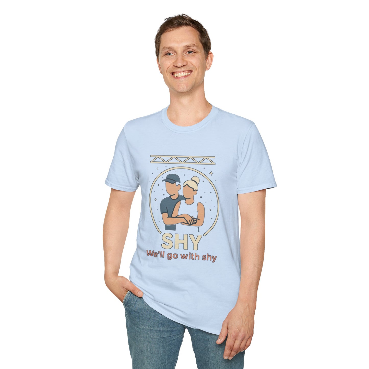 Shy — Crowd Cam Cuddle Tee | Dark, Unisex Oversized Boxy Tee