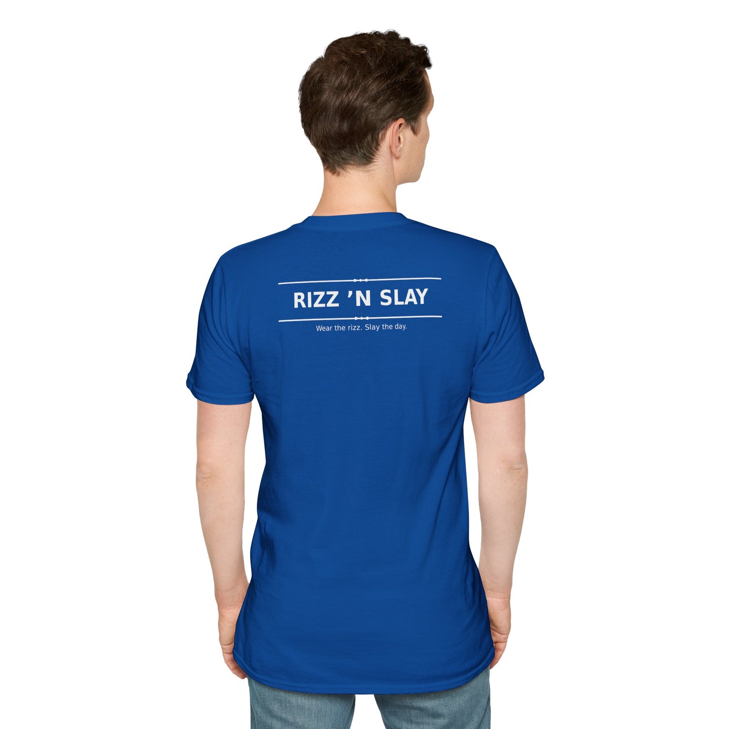 Rizz N Slay Logo Tee - Unisex Cotton Crew Tee with 'Wear the Rizz Slay the Day' Slogan