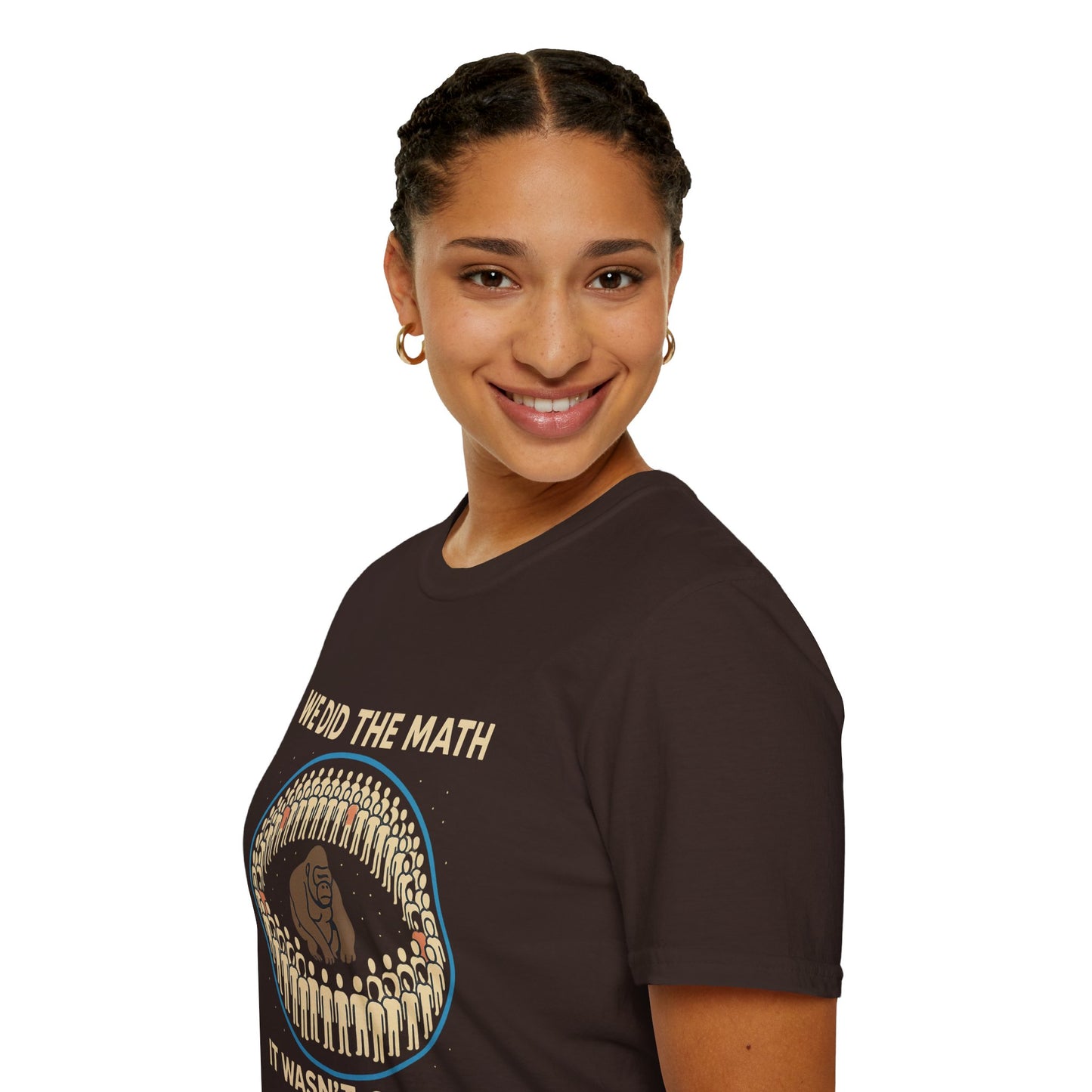 We Did the Math - 100 men vs. one gorilla, Fun Graphic Shirt,