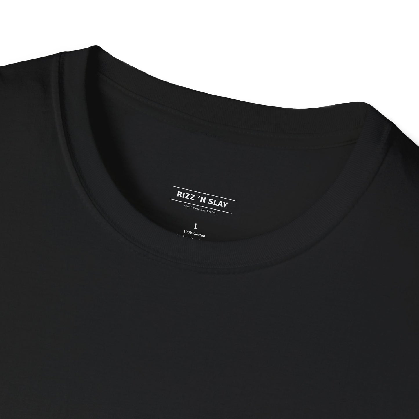 Rizz N Slay Logo Tee - Unisex Cotton Crew Tee with 'Wear the Rizz Slay the Day' Slogan