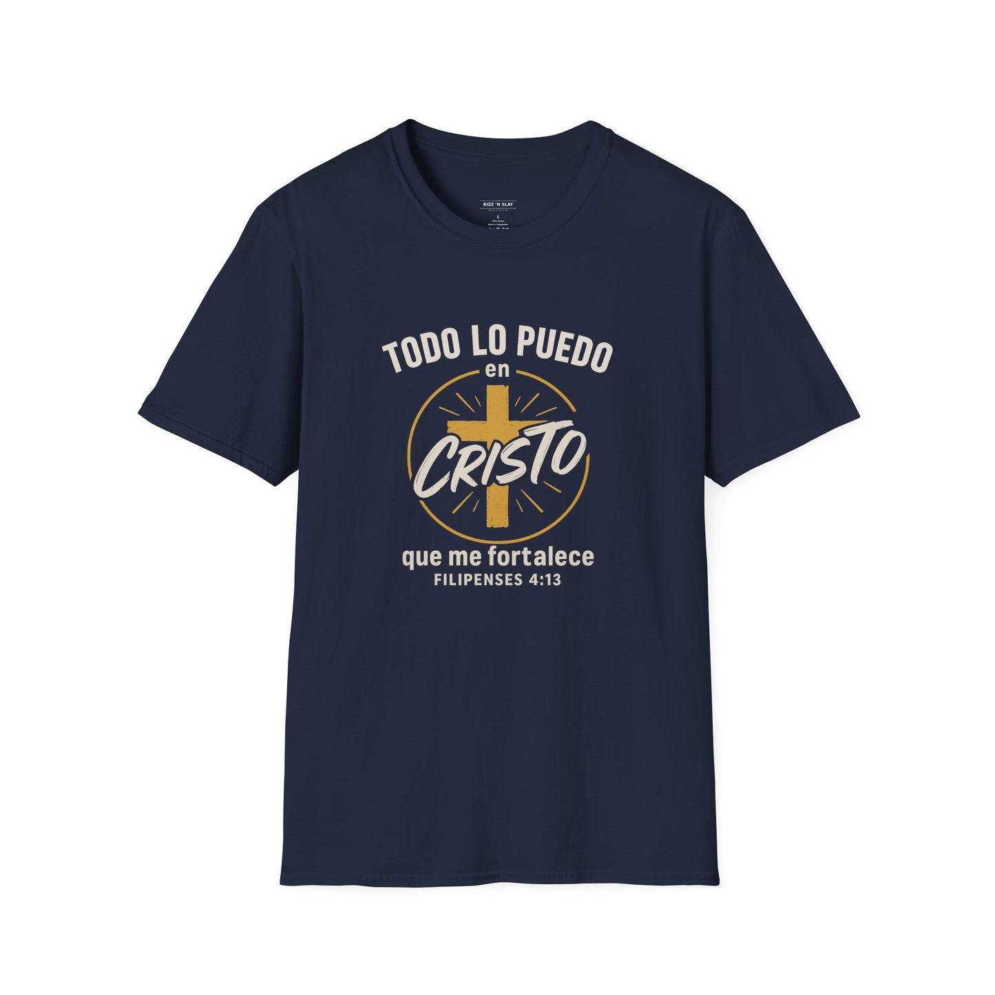 Todo lo Puedo en Cristo | Camiseta Cristiana Filipenses 4:13, Playera de Fe, Inspiración Bíblica, Regalo Cristiano Unisex