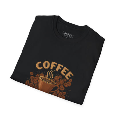 Coffee Lover T-Shirt — Vintage Steaming Cup & Beans Tee