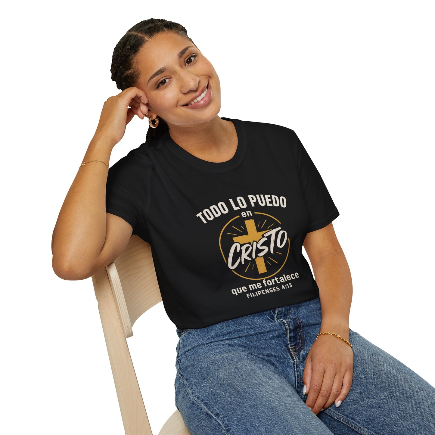 Todo lo Puedo en Cristo | Camiseta Cristiana Filipenses 4:13, Playera de Fe, Inspiración Bíblica, Regalo Cristiano Unisex