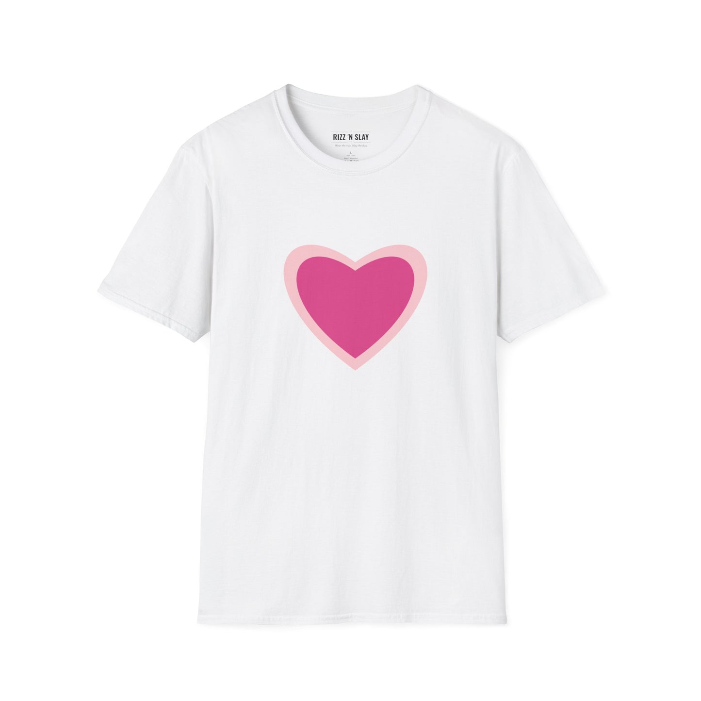 Pink Heart T‑Shirt — Cute Minimalist Valentine Tee