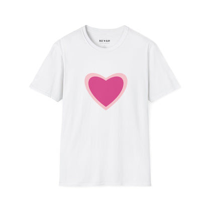 Pink Heart T‑Shirt — Cute Minimalist Valentine Tee