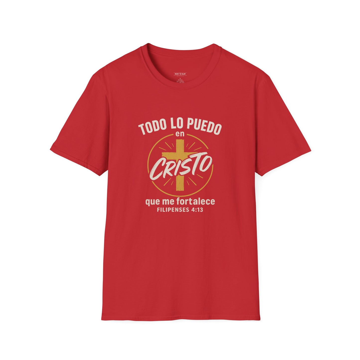 Todo lo Puedo en Cristo | Camiseta Cristiana Filipenses 4:13, Playera de Fe, Inspiración Bíblica, Regalo Cristiano Unisex