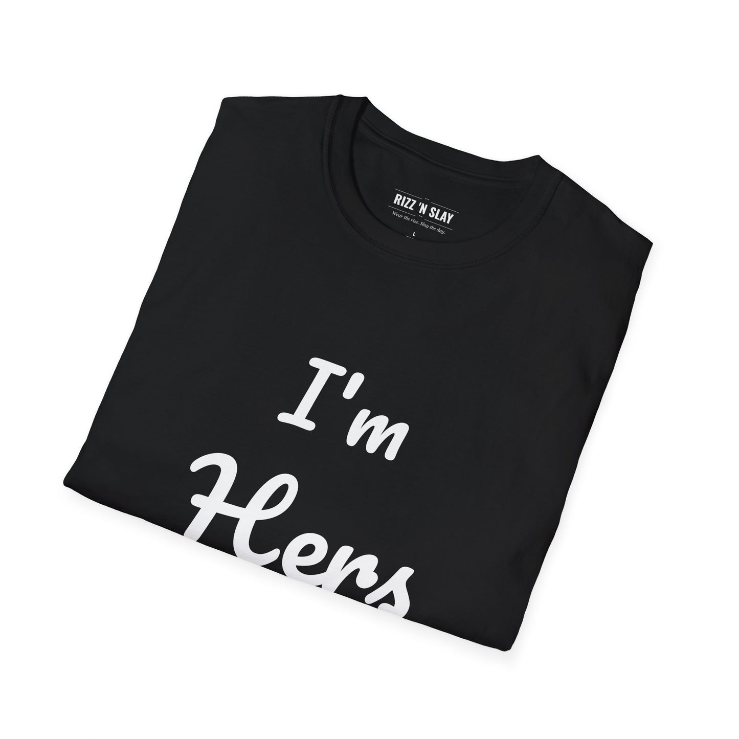 I'm Hers T-Shirt | Couples Shirt, Red Script Heart Design