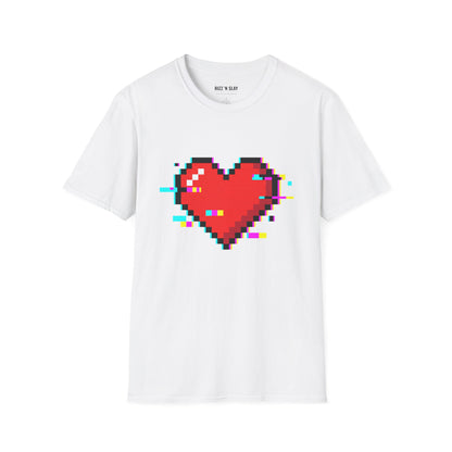 Pixel Heart T-Shirt - “Love, but make it digital” Glitch Heart Tee