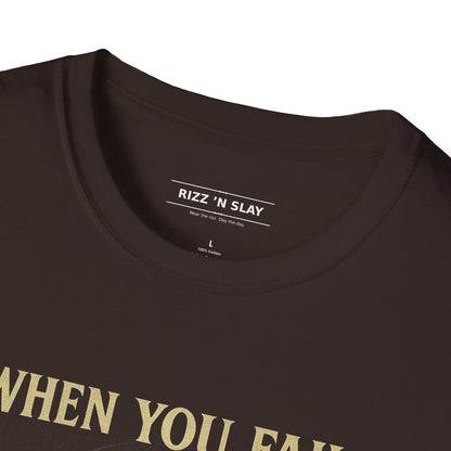 When You fail, God Lifts You Up - Christian Tee - Unisex Cotton Crew