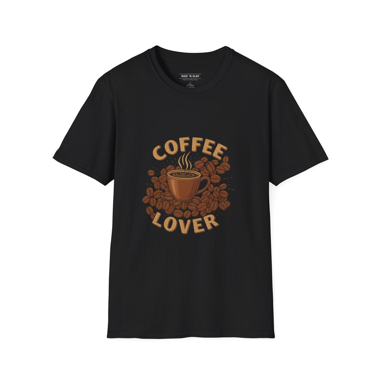 Coffee Lover T-Shirt — Vintage Steaming Cup & Beans Tee