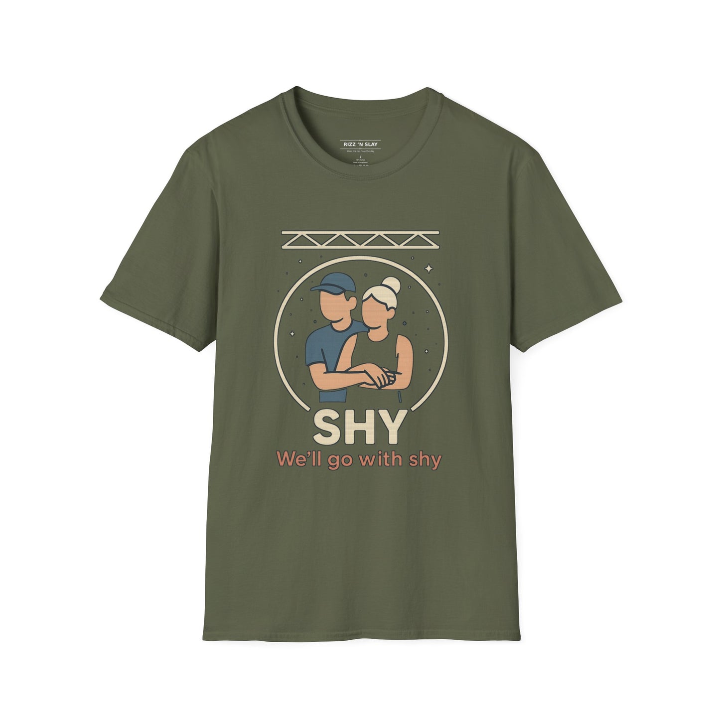 Shy — Crowd Cam Cuddle Tee | Dark, Unisex Oversized Boxy Tee