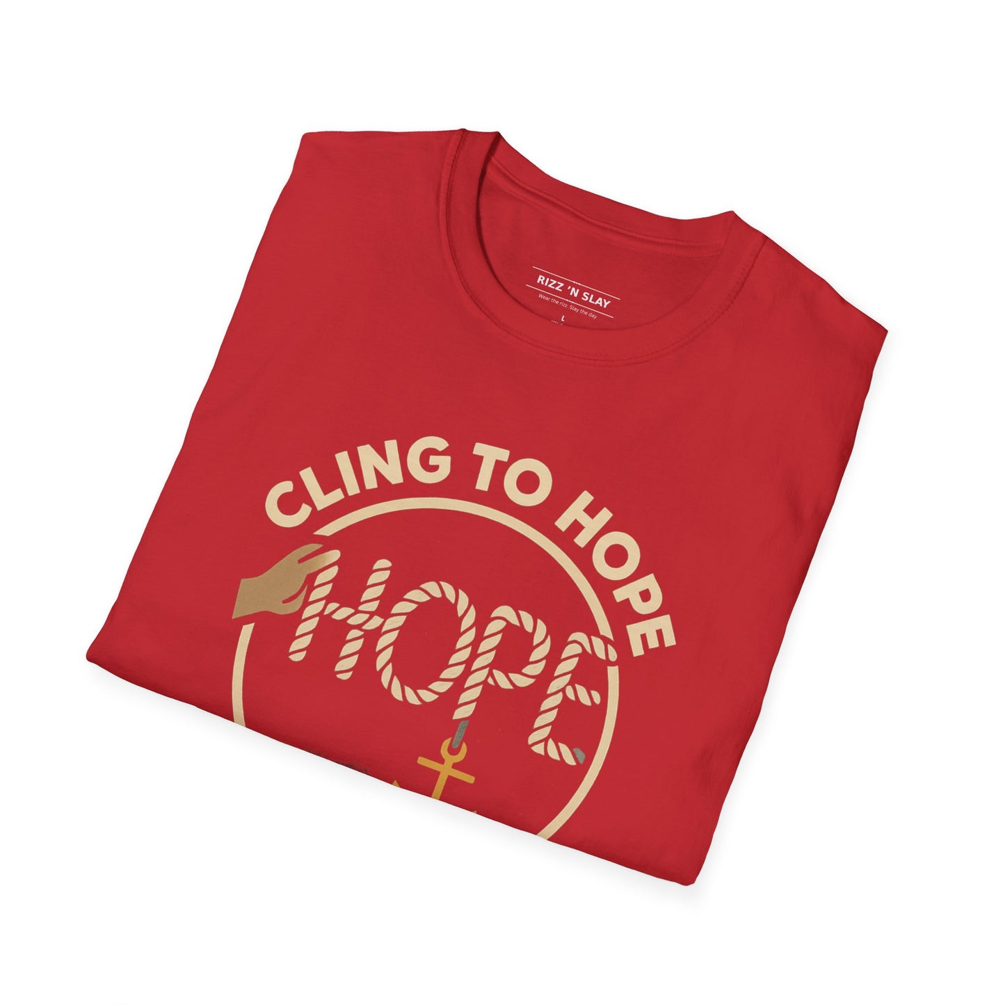 Cling to hope, trust in God - HOPE Anchor Tee — Christian Hope Rope & Anchor Graphic T-Shirt