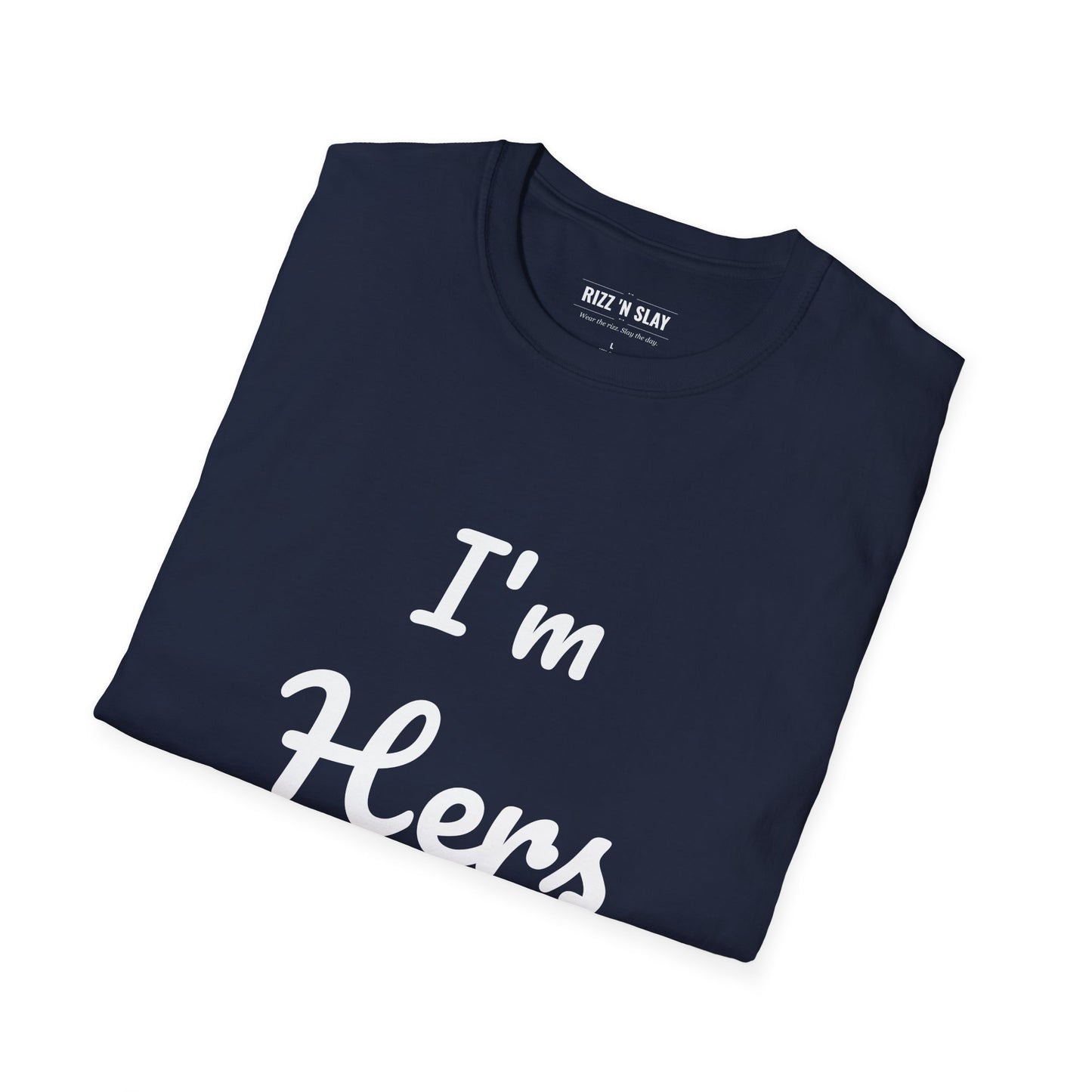 I'm Hers T-Shirt | Couples Shirt, Red Script Heart Design