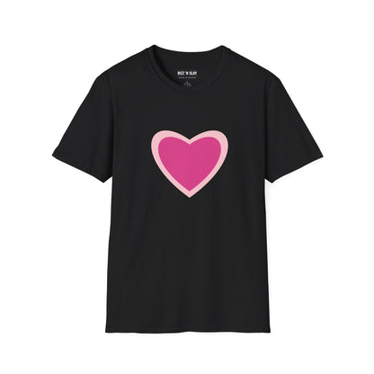 Pink Heart T‑Shirt — Cute Minimalist Valentine Tee