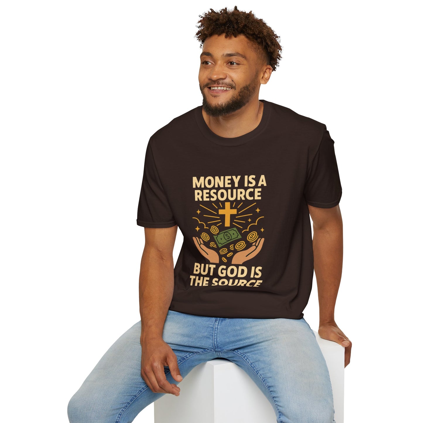 Money Is a Resource, God Is the Source – Christian T-Shirt