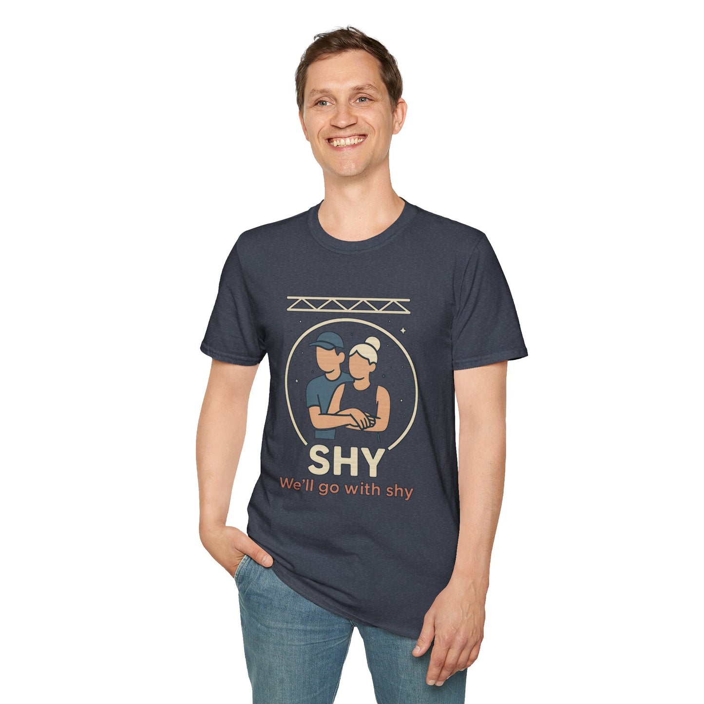 Shy — Crowd Cam Cuddle Tee | Dark, Unisex Oversized Boxy Tee