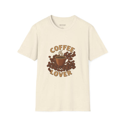 Coffee Lover T-Shirt — Vintage Steaming Cup & Beans Tee