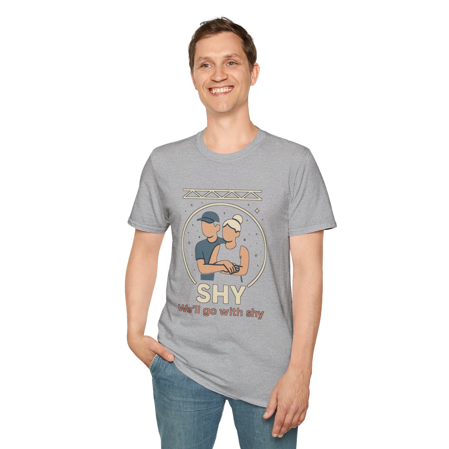 Shy — Crowd Cam Cuddle Tee | Dark, Unisex Oversized Boxy Tee