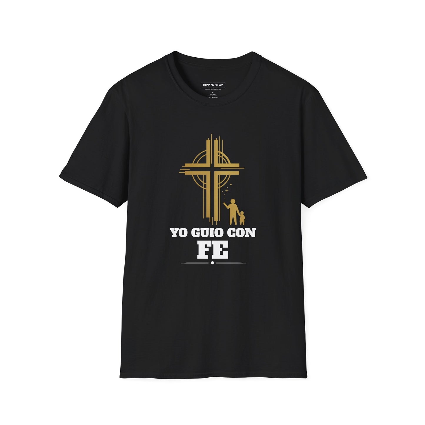 Yo Guío Con Fe T-Shirt — Camisa con Cruz Dorada para Líderes y Padres Cristianos