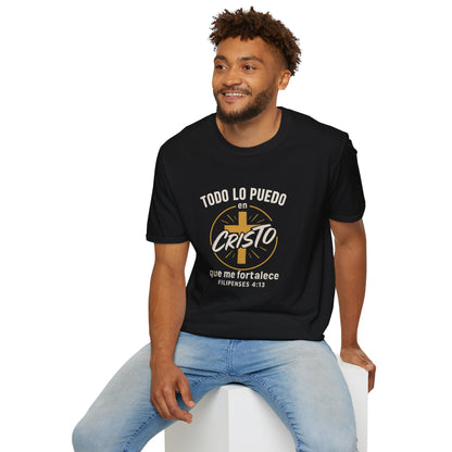 Todo lo Puedo en Cristo - Camiseta Cristiana Filipenses 4:13, Playera de Fe, Inspiración Bíblica, Regalo Cristiano Unisex