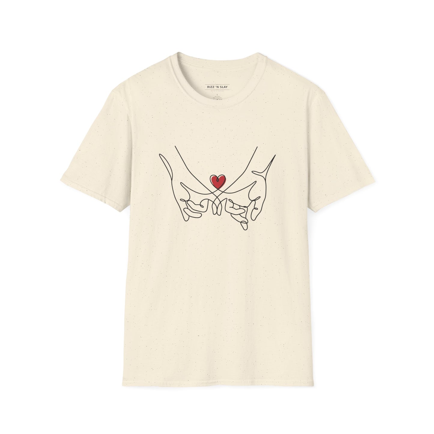 Best Friend Line Art T-Shirt - 'Unbreakable Bond' Minimal Heart Design - Galentine’s Day Minimalist Shirt