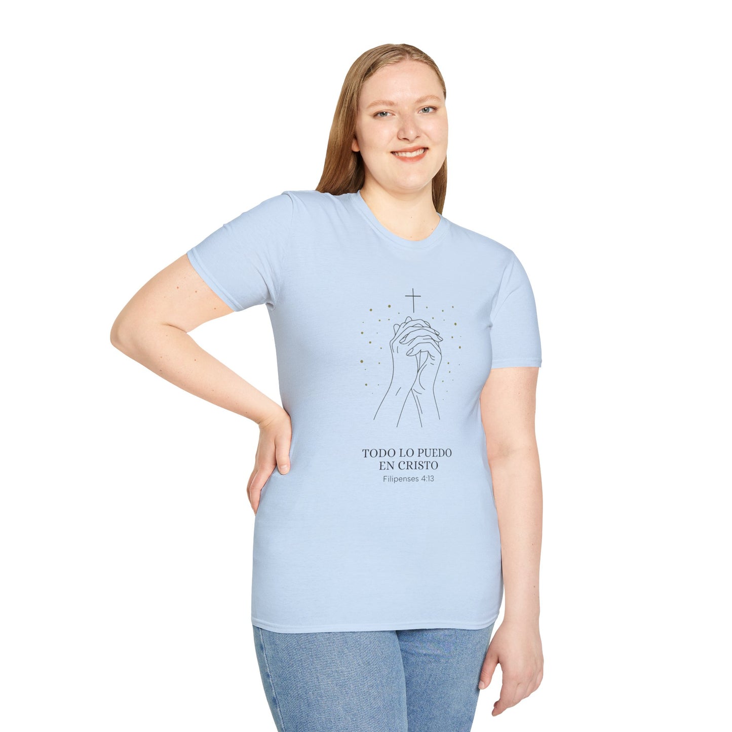 Todo lo Puedo en Cristo | Camiseta Cristiana Filipenses 4:13, Playera de Fe, Camiseta Religiosa Bíblica, Inspiración Espiritual, Regalo Cristiano Unisex