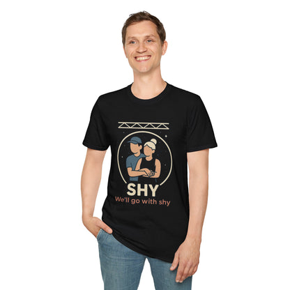 Shy — Crowd Cam Cuddle Tee | Dark, Unisex Oversized Boxy Tee