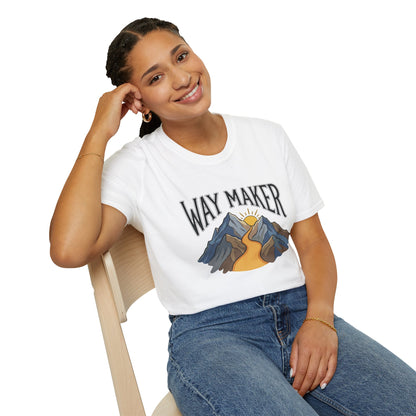 Way Maker Mountain T-Shirt — Inspirational Faith Graphic Tee