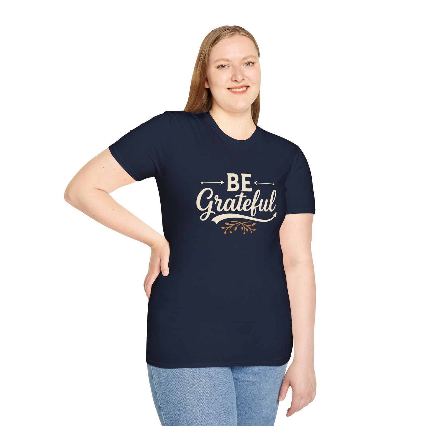 Be Grateful Unisex T-Shirt | Inspirational Tee for Everyday Wear, Gifts for Friends, Simple Style, Positive Vibes, Casual Apparel