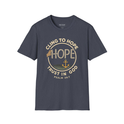 Cling to hope, trust in God - HOPE Anchor Tee — Christian Hope Rope & Anchor Graphic T-Shirt