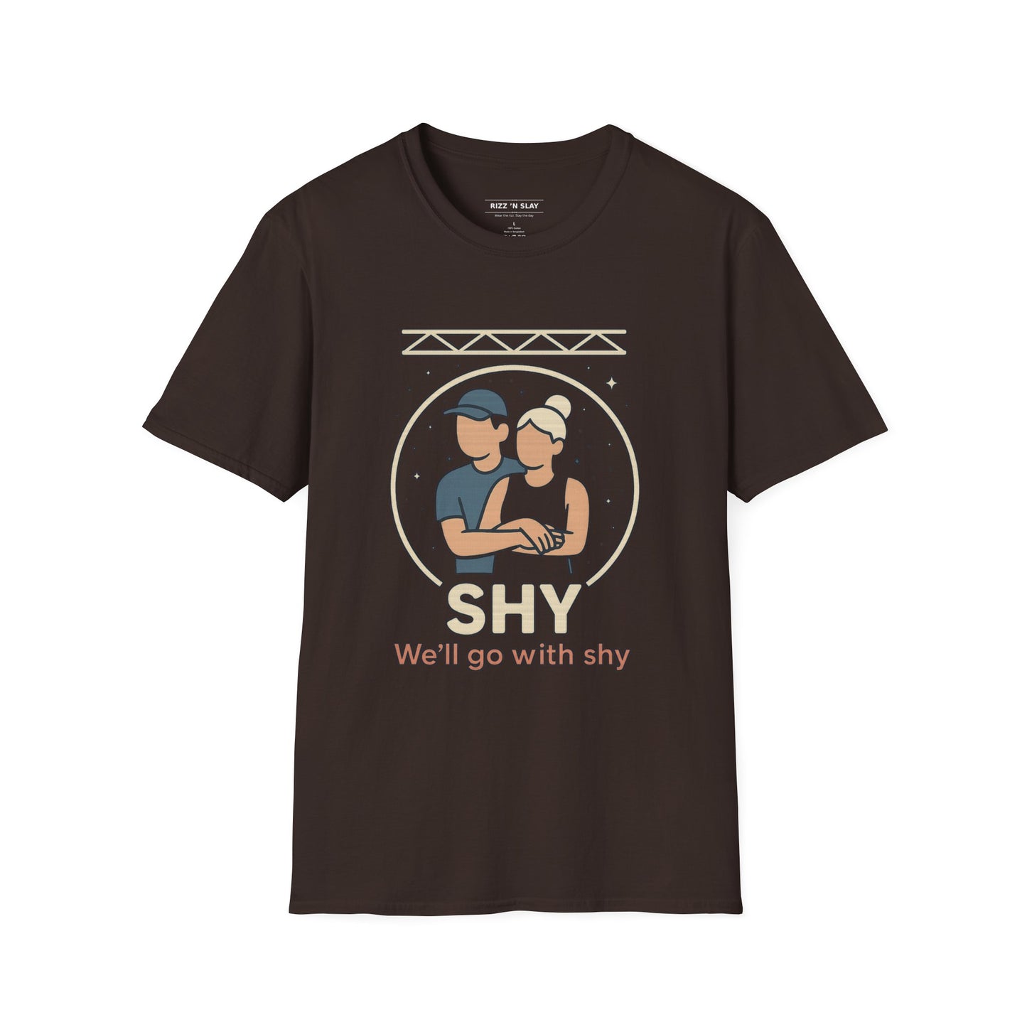 Shy — Crowd Cam Cuddle Tee | Dark, Unisex Oversized Boxy Tee