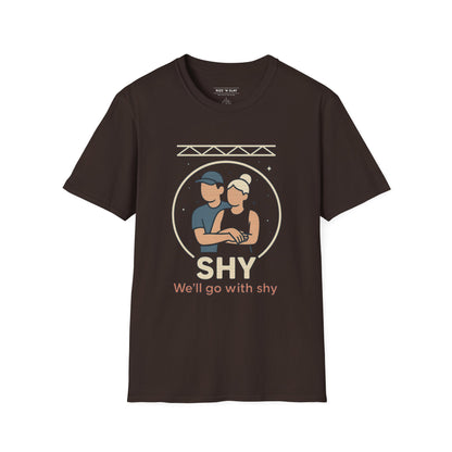Shy — Crowd Cam Cuddle Tee | Dark, Unisex Oversized Boxy Tee