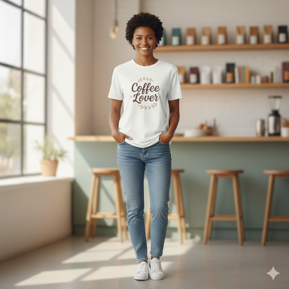 Coffee Lover Unisex T-Shirt, Casual Tee for Coffee Enthusiasts, Gift for Baristas, Perfect for Birthdays, Cozy Coffee Vibe