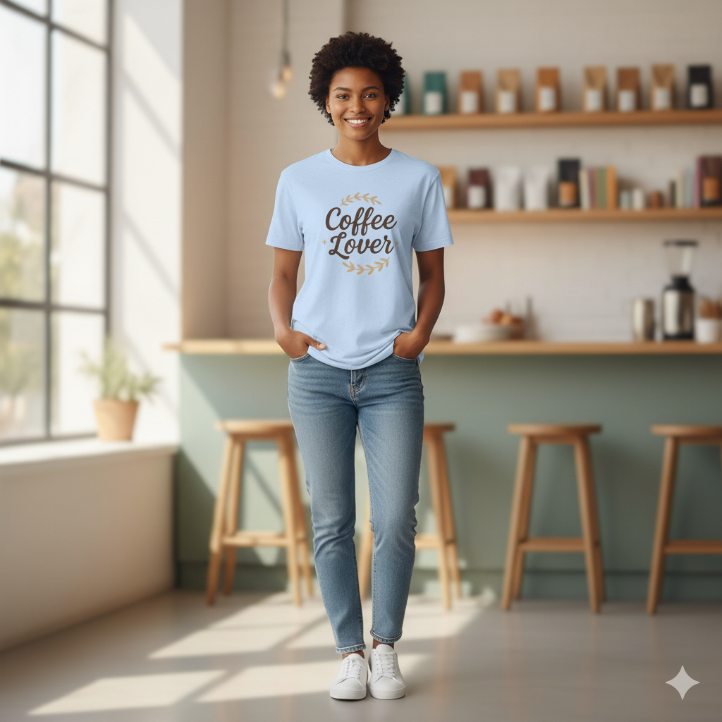 Coffee Lover Unisex T-Shirt, Casual Tee for Coffee Enthusiasts, Gift for Baristas, Perfect for Birthdays, Cozy Coffee Vibe